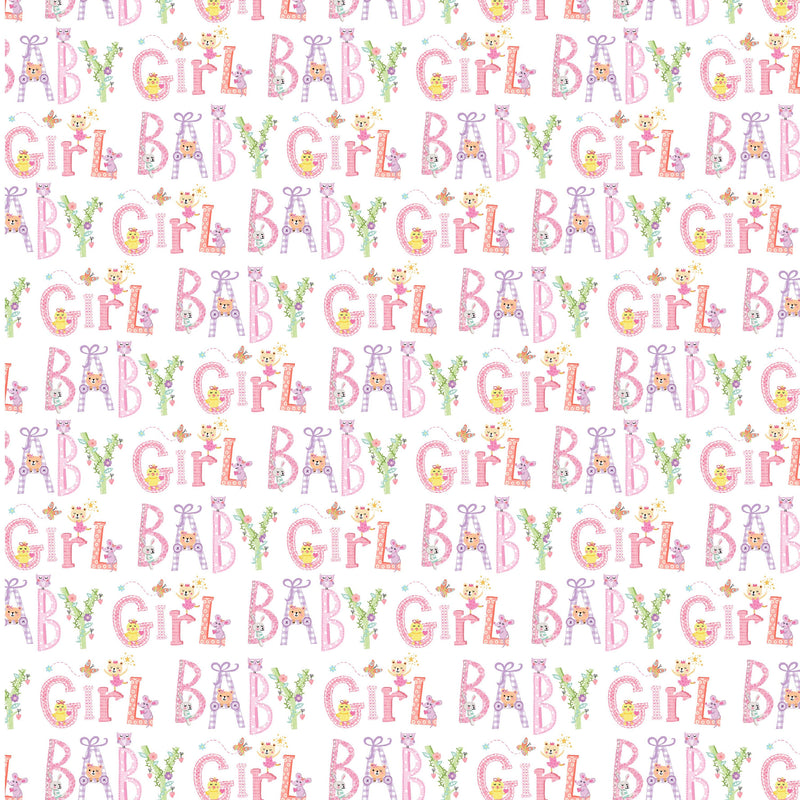 Gender Reveal Baby Girl Quilt KIT - 49.5” x 60.75” - Baby Love Fabric by Michael Miller Fabrics