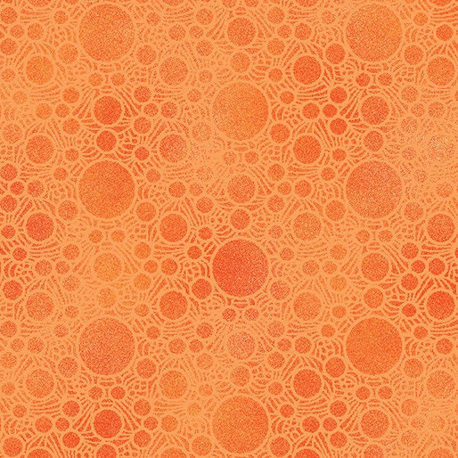 Mauritius Orange - Priced by the Half Yard/Cut Continuous - New Worlds by Rob Apell for Benartex - 16295 39