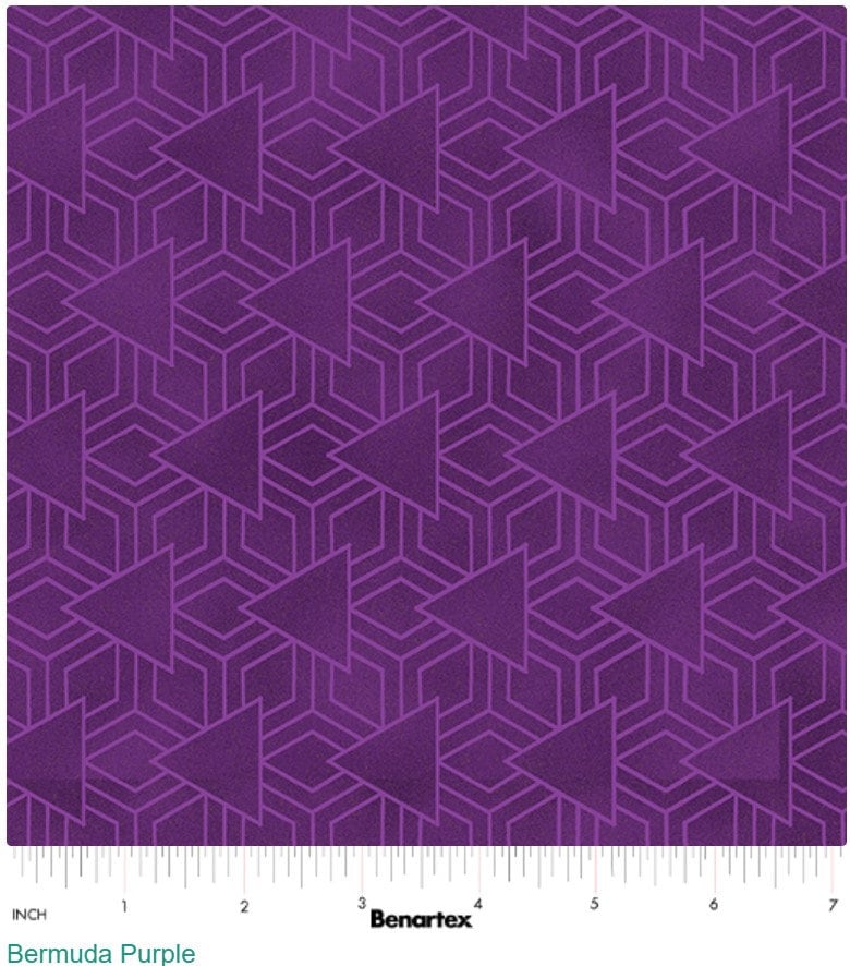 Bermuda Purple - Priced by the Half Yard/Cut Continuous - New Worlds by Rob Apell for Benartex - 16293 67