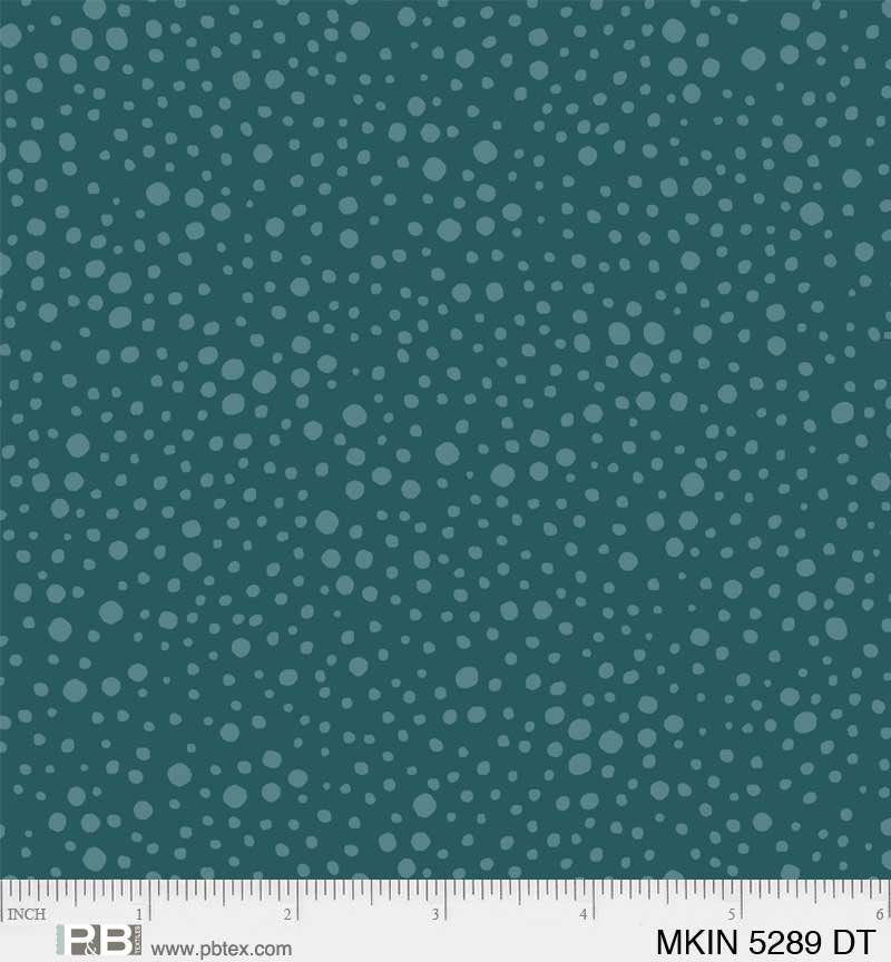 Mystical Kingdom Irregular Circles Dark Teal - Priced by the Half Yard/Cut Continuous - Mystical Kingdom by P&B Textiles - MKIN 5289 DT