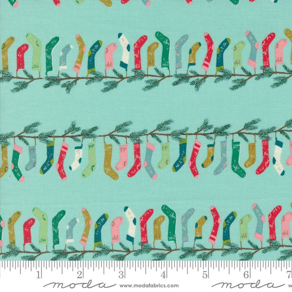 Stocking Stripes Icicle - Priced by the 1/2 Yard/Cut Continuous - Cozy Wonderland by Fancy That Design House for Moda Fabrics - 45592 17