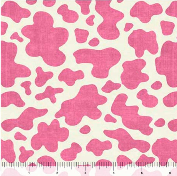 Cowskin Pink - Priced by the 1/2 Yard/Cut Continuous - Hey Cowgirl by Morris Creative Group for QT Fabrics - 30374 P