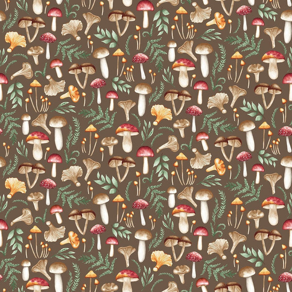 Mushroom Mix - Priced by the 1/2 Yard/Cut Continuous - Foliage and Fur Coats - StudioE Fabrics - 7663-39