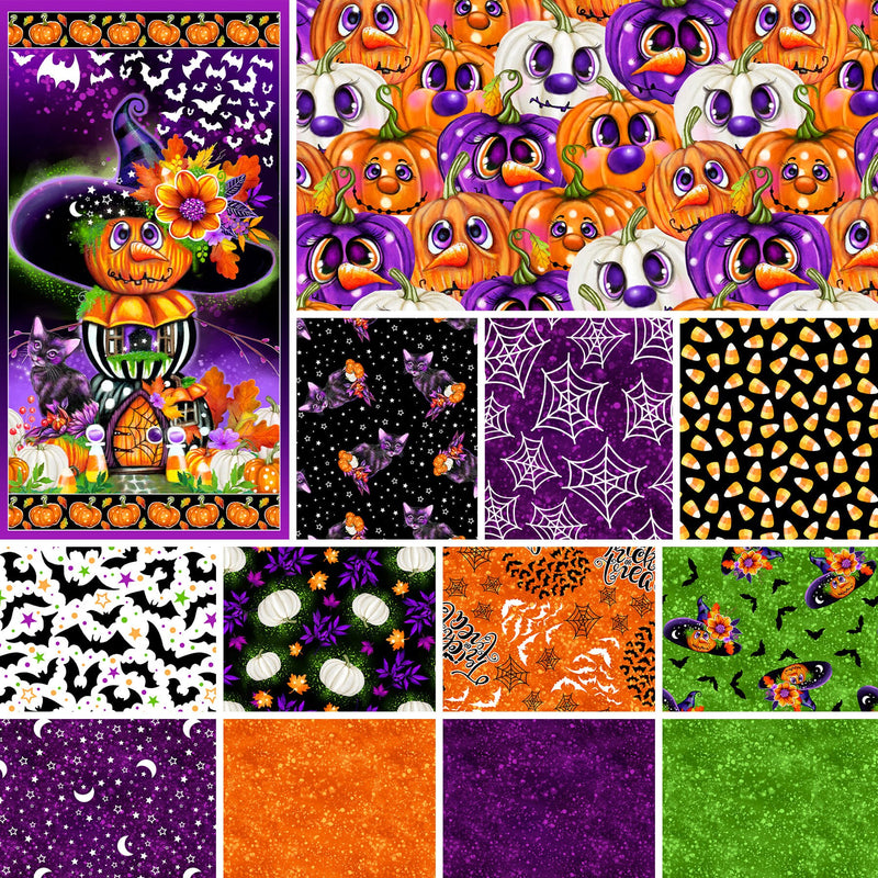 Hallowishes Texture Orange - Priced by the Half Yard/Cut Continuous - Sheena Pike for Blank Quilting - 3376-33