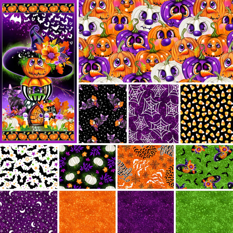 Hallowishes Trick or Treat - Priced by the Half Yard/Cut Continuous - Sheena Pike for Blank Quilting - 3373-33