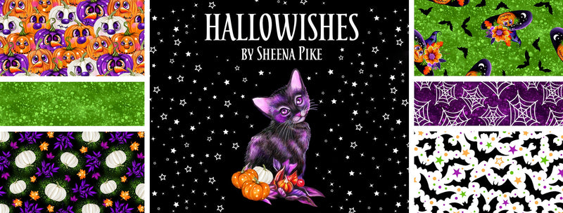 Hallowishes Trick or Treat - Priced by the Half Yard/Cut Continuous - Sheena Pike for Blank Quilting - 3373-33