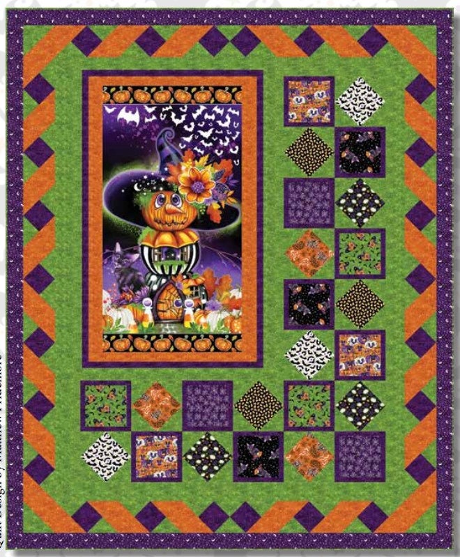 Hallowishes Trick or Treat - Priced by the Half Yard/Cut Continuous - Sheena Pike for Blank Quilting - 3373-33