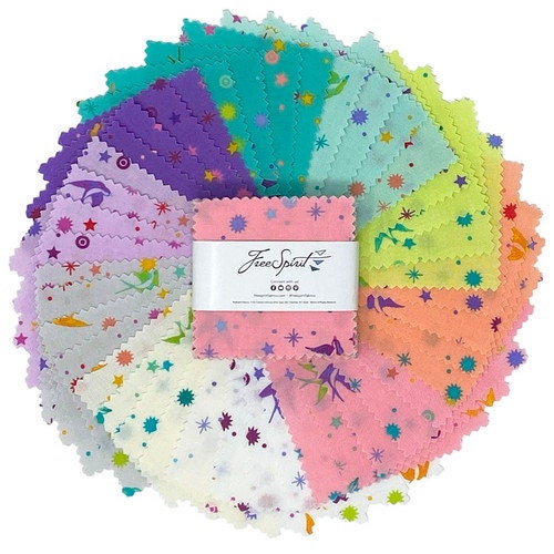 Fairy Dust 2.5" Mini Charm Pack - 42 pcs - Tula Pink for FreeSpirit Fabrics - FB18MCTP.FAIRYDUST