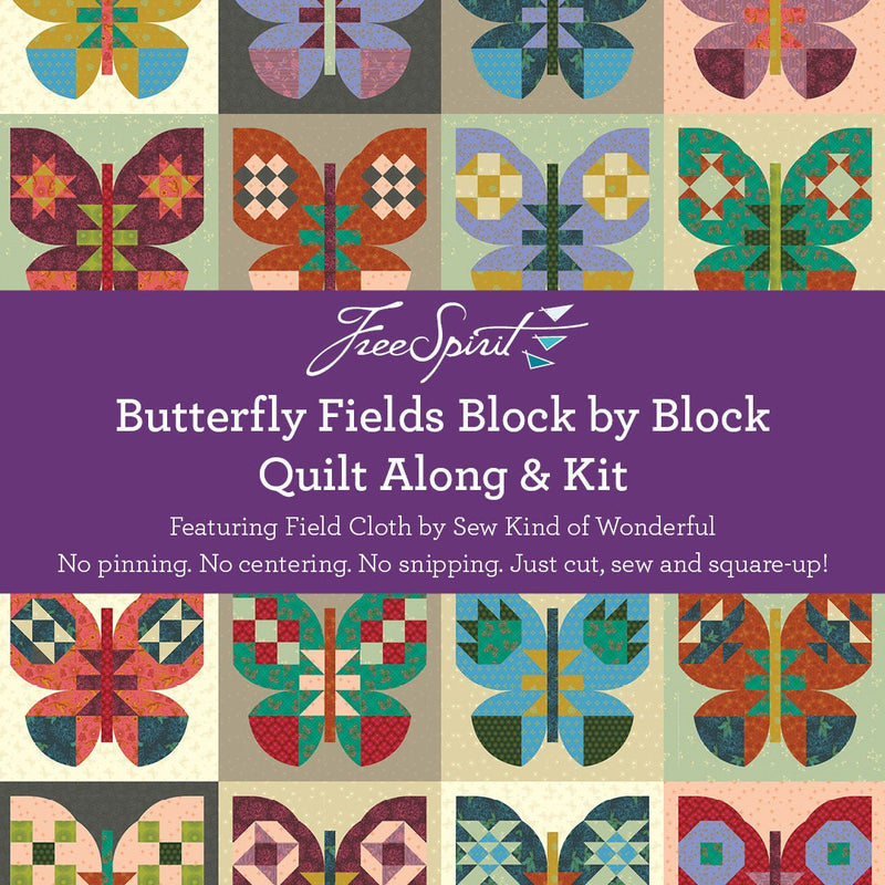 Butterfly Fields Quilt Kit - Sew Kind of Wonderful - KIT2QTSKW.BUTTERFLY