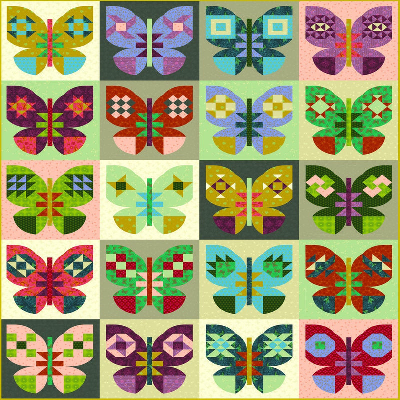 Butterfly Fields Quilt Kit - Sew Kind of Wonderful - KIT2QTSKW.BUTTERFLY