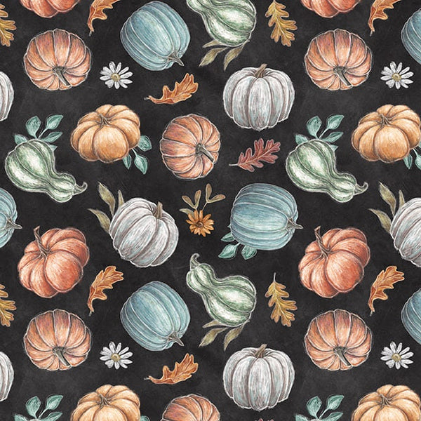 Tossed Pumpkins - Priced by the 1/2 Yard/Cut Continuous - Late Summer Harvest by Lily Ford for Blank Quilting - 3312-99