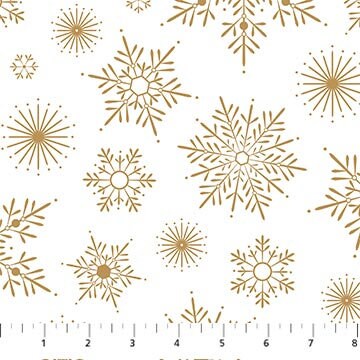 Snowflake Sparkle White Metallic - Priced by the Half Yard/Cut Continuous - Sparkle - Northcott Fabrics - P26993M-10