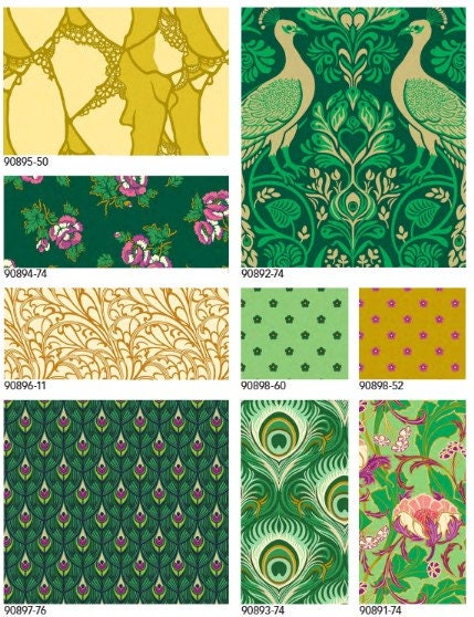 Passing Fancy Flame - Priced by the Half Yard/Cut Continuous - Wild Abandon by Heather Bailey for Figo Fabrics - 90896-26