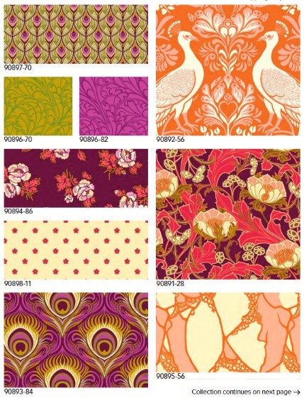 Entangled Flame - Priced by the Half Yard/Cut Continuous - Wild Abandon by Heather Bailey for Figo Fabrics - 90895-26