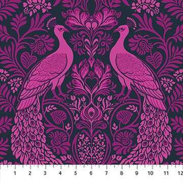 Rogue & Scoundrel Midnight - Priced by the Half Yard/Cut Continuous - Wild Abandon by Heather Bailey for Figo Fabrics - 90892-86