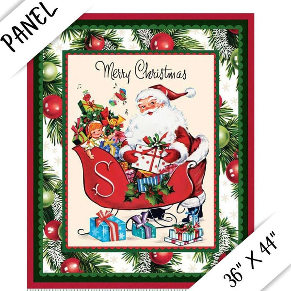 Nostalgic Santa 36" Panel - Merry Melody by Lesa Marino for P&B Textiles - 05430 PA