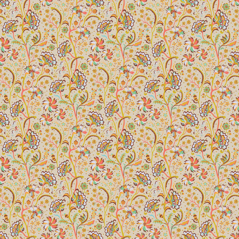 Chintz Ivory - Priced by the Half Yard/Cut Continuous - Trade Winds by Kathy Doughty for Figo Fabrics - 90860-12