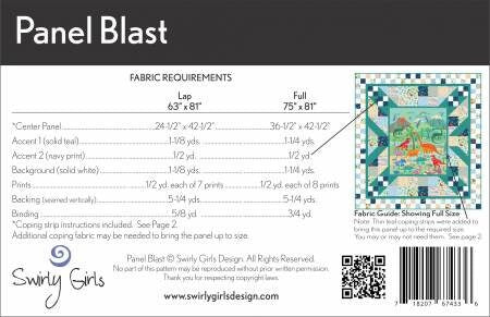 Panel Blast Quilt Pattern - Swirly Girls - Two Sizes - Panel Quilt Pattern - SGD071