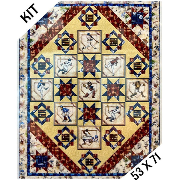 Bases Loaded Quilt KIT - 53" x 71" - Dan Morris for QT Fabrics