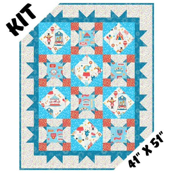 Diamond Carousel Quilt KIT - Under the Big Top - 41" x 51"