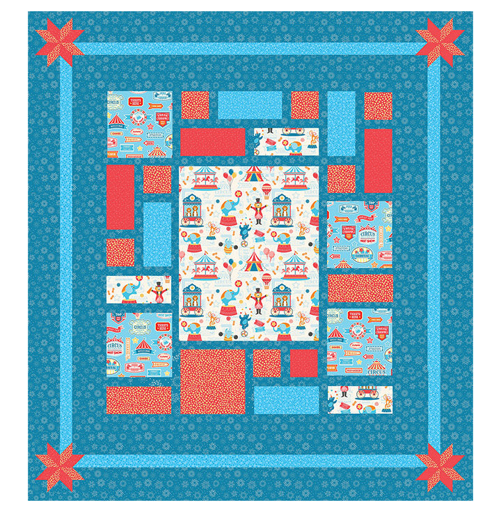 Send in the Clowns Argyle - Priced by the Half Yard/Cut Continuous - Under the Big Top by Patrick Lose Studios - 10502-11