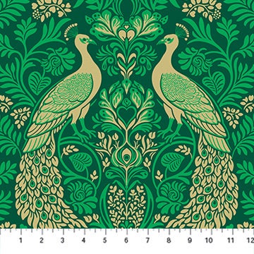 Rogue & Scoundrel Teal - Priced by the Half Yard/Cut Continuous - Wild Abandon by Heather Bailey for Figo Fabrics - 90892-74