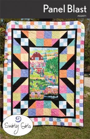 Panel Blast Quilt Pattern - Swirly Girls - Two Sizes - Panel Quilt Pattern - SGD071