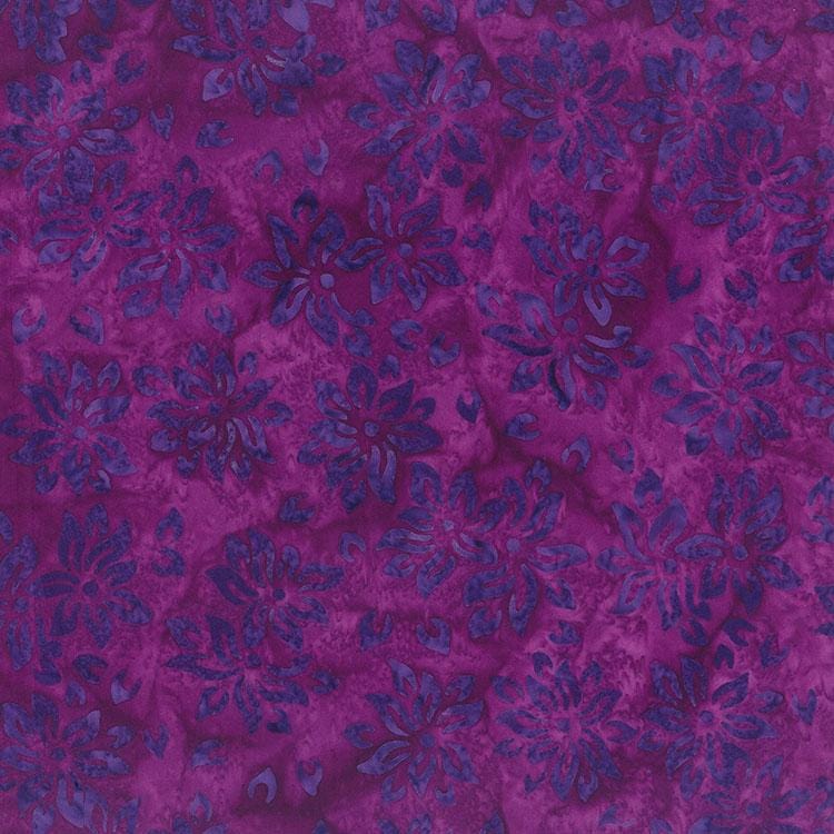 Plum "Edible Floral" Batik - Priced by the Half Yard/Cut Continuous - Rock Candy - Banyan Batiks - 83114-82