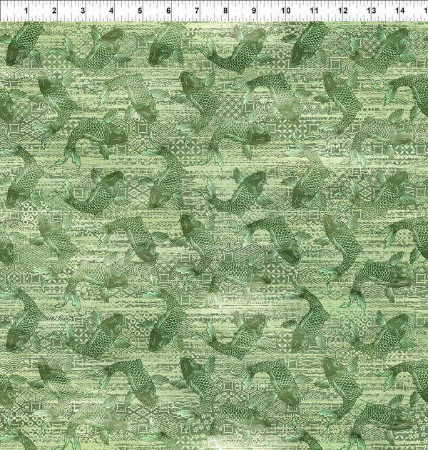 Oriental Gardens Koi - Priced by the Half Yard/Cut Continuous - Jason Yenter for In the Beginning Fabrics - 5OG 3