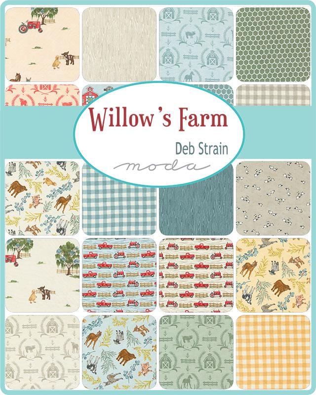 Sheep in the Pasture on Mushroom - Priced by the Half Yard/Cut Continuous - Deb Strain for Moda Fabrics - 56105 12