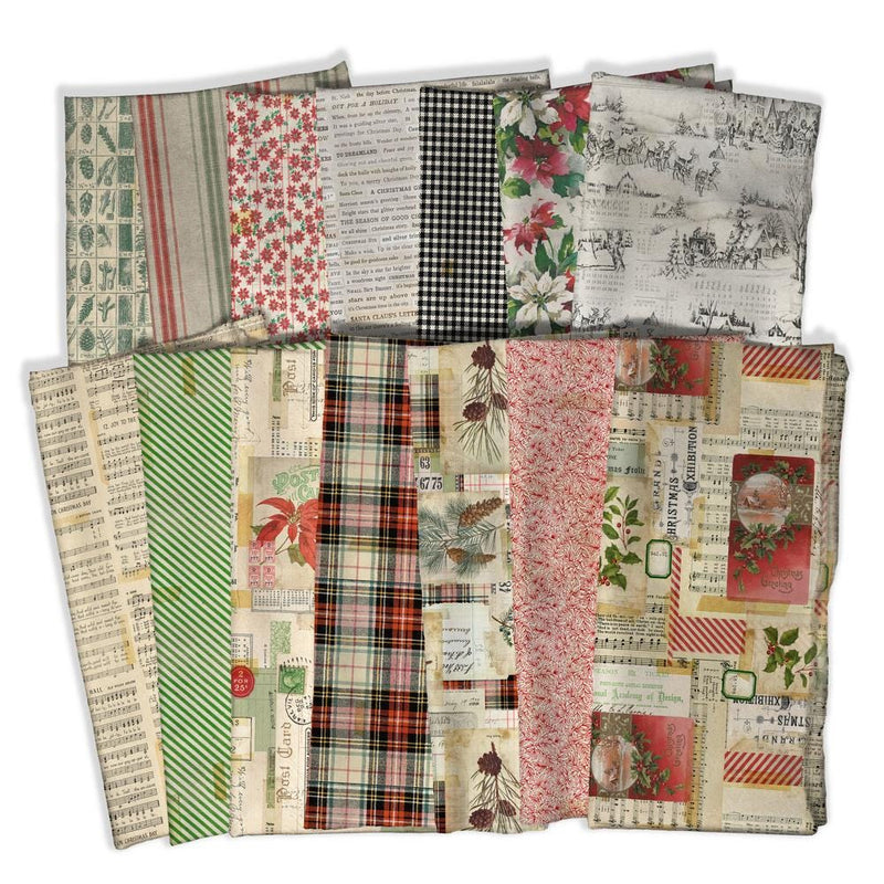 Woodland Collage - Priced by the 1/2 Yard/Cut Continuous - Holiday's Past by Tim Holtz for FreeSpirit Fabrics - PWTH197.MULTI