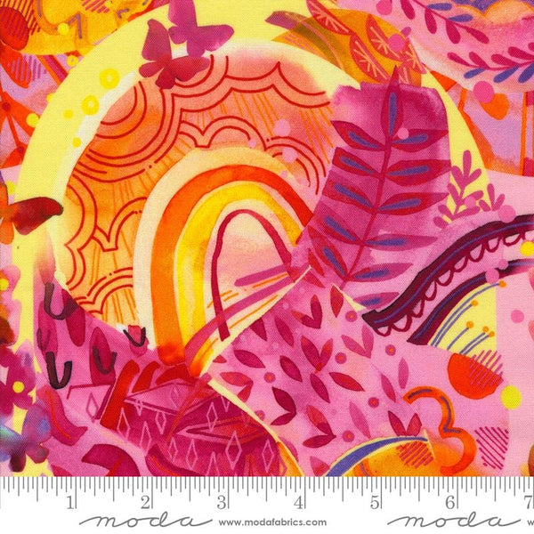 Rising Geometrics in color Sunrise - Priced by the Half Yard/Cut Continuous - Playgrounds by Amarilys Henderson for Moda Fabrics - 2260 11