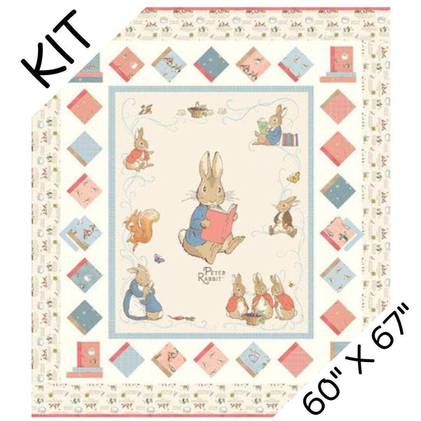 Peter Rabbit Book Adventures Quilt KIT - 60" x 67" - Licensed to Riley Blake Designs - KT-14700