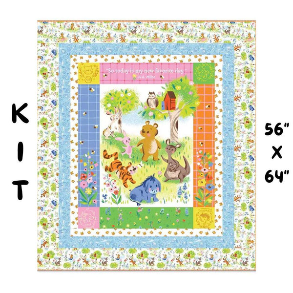 My Favorite Day Winnie the Pooh Quilt KIT - 56.5" x 64"