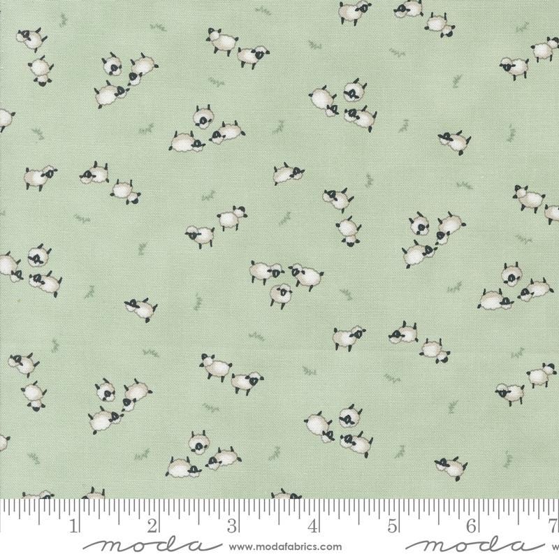 Sheep in the Pasture on Willow Green - Priced by the Half Yard/Cut Continuous - Deb Strain for Moda Fabrics - 56105 18