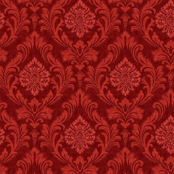 American Pride Damask Red - Priced by the Half Yard/Cut Continuous - Geoff Allen for Studio E Fabrics - 7920-88