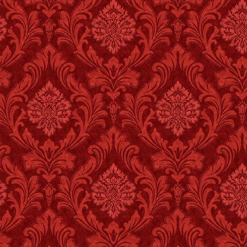 American Pride Damask Red - Priced by the Half Yard/Cut Continuous - Geoff Allen for Studio E Fabrics - 7920-88