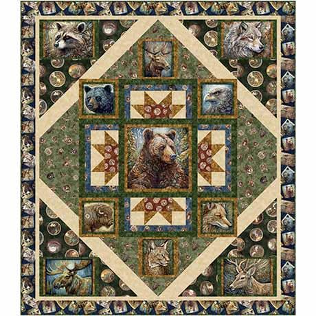 Forest Community Quilt Kit - 69" x 79" - Enchanted Forest - Morris Creative Group for QT Fabrics