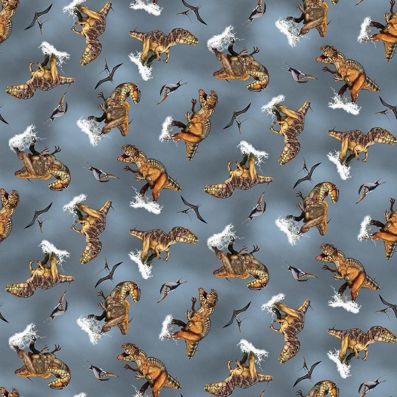 T Rex - Priced by the Half Yard/Cut Continuous - Land of the Giants by Franco Tempesta for Blank Quilting - 3383-90