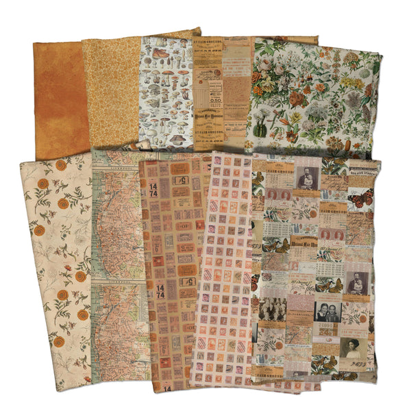 Tim Holtz ORANGE Palette Bundle - 10 pcs - FreeSpirit Fabrics - DECEMBER 2024