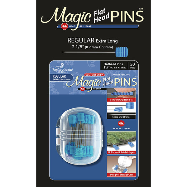 Magic Pins Flat Head Xlong Regular 50ct