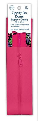 Pink Zippity-Do-Done 18in Zipper With Pull