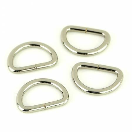 D Rings 3/4in Nickel - 4 pack