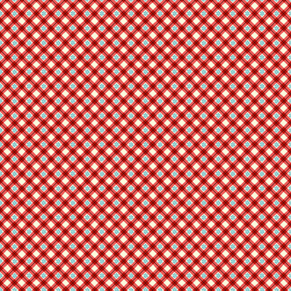 Snowflake Gingham Red - Vintage Christmas Michael Miller Fabrics - CX10375-RED