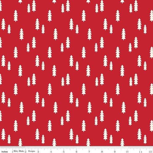 Wild At Heart - Trees Red - 100% Cotton - Riley Blake Designs - Fabric By The Yard - C9824Red