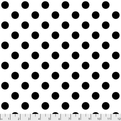 Tula Pink Linework Pom Poms - Paper - Fabric By The Yard - 100% Cotton - Free Spirit Fabrics - Polka Dot
