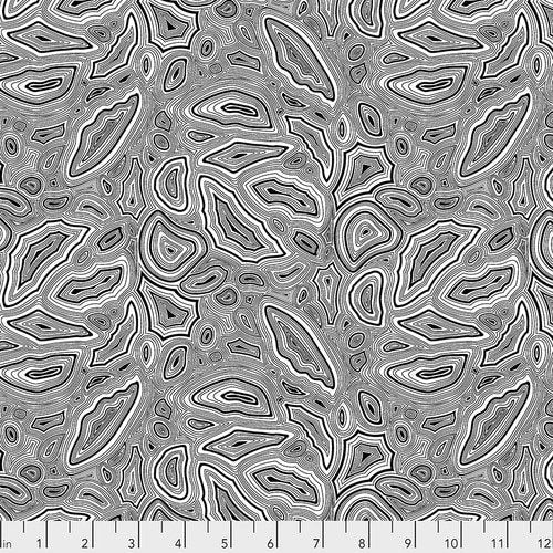 Tula Pink Linework Mineral - Paper - Fabric By The Yard - 100% Cotton - Free Spirit Fabrics - Geode