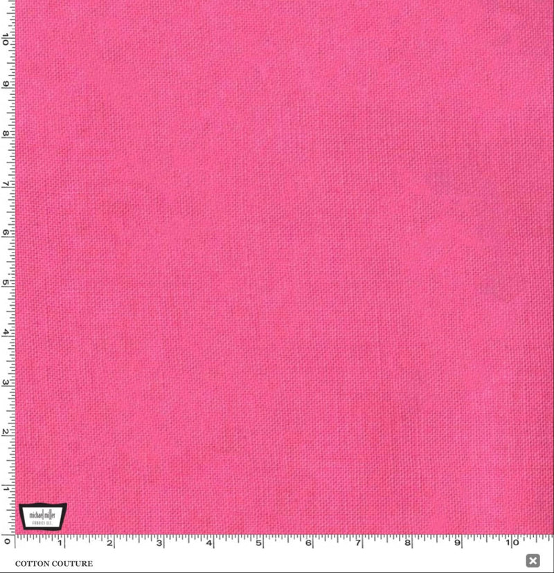 Michael Miller Cotton Couture Girl - 100% Cotton - Solid Quilt Fabric - Medium Pink