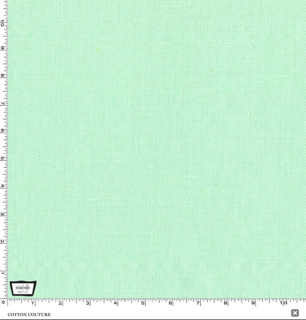 Michael Miller Cotton Couture Mist - 100% Cotton - Solid Quilt Fabric - Mint Green - Seafoam