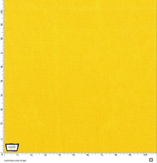 Michael Miller Cotton Couture Marigold - 100% Cotton - Solid Quilt Fabric - Yellow